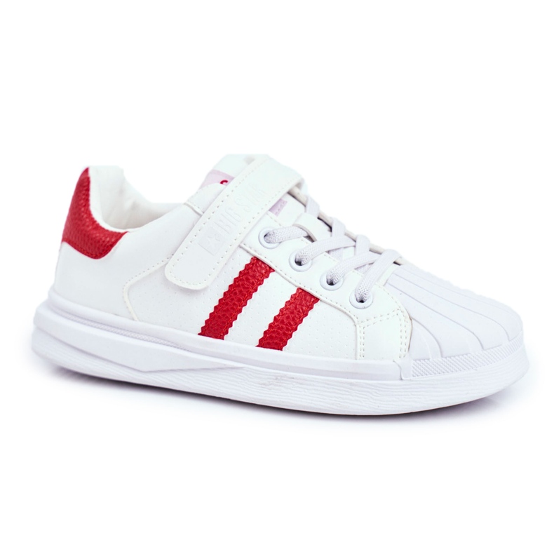 Big Star Grande estrela do esporte infantil com velcro branco GG374020 vermelho