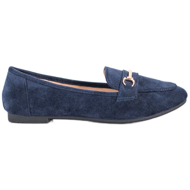 Anesia Paris Mocassins elegantes de camurça azul marinho azul
