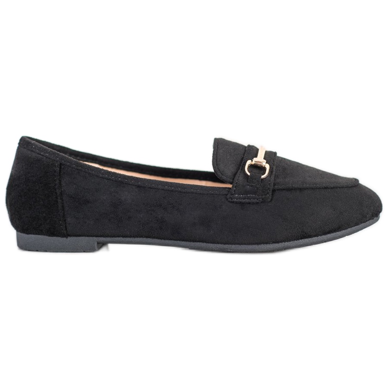 Anesia Paris Mocassins elegantes de camurça preto