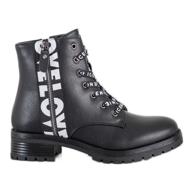 Botas Feitas de Eco Couro VINCEZA preto