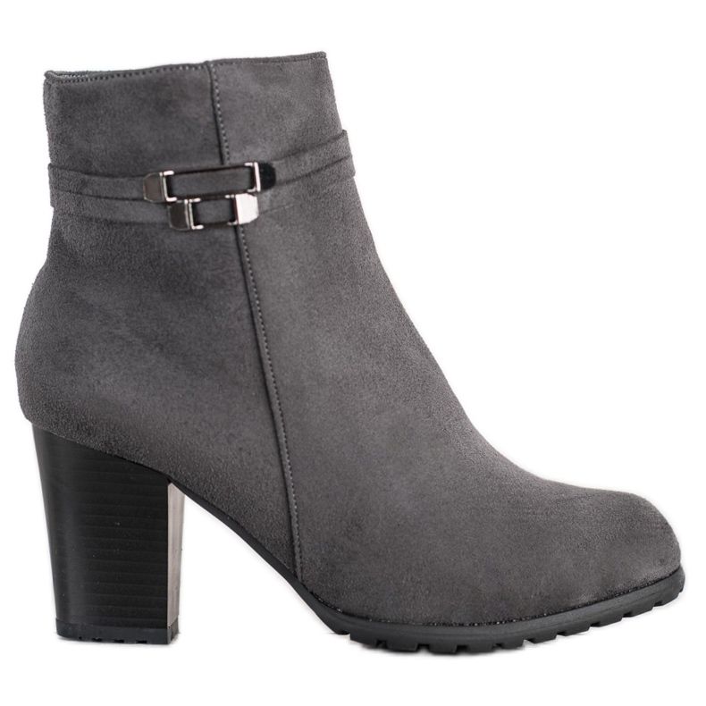 Goodin Botas cinza com cinto decorativo