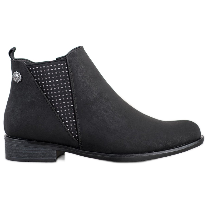 Goodin Botas de salto plano preto