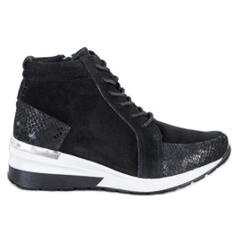 Filippo Botas de couro amarradas preto Filippo Botas de couro amarradas preto