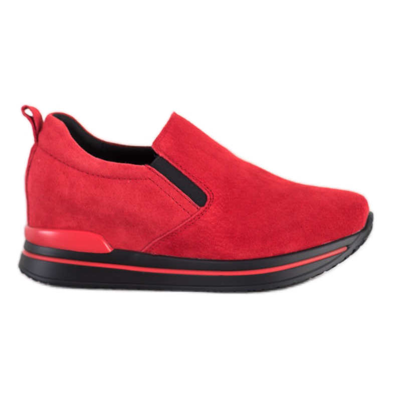 Filippo Sapatos de couro slip-on vermelho