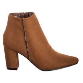 Goodin Botas elegantes em spitz marrom
