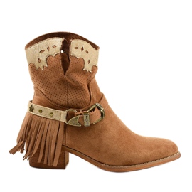 Botas de camurça marrom de geração no espigão