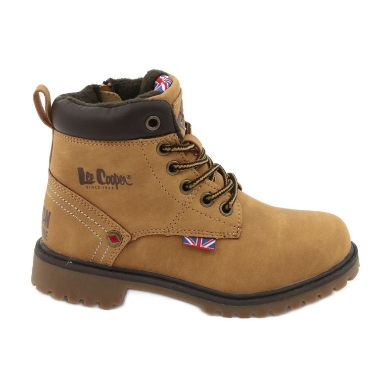 Lee Cooper KID CAMEL Trappers amarrados com zíper amarelo Lee Cooper KID CAMEL Trappers amarrados com zíper amarelo