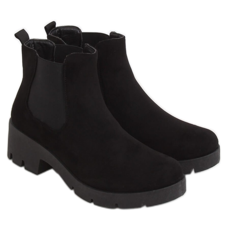 Botas pretas Chelsea com solas grossas 9996-8 Pretas preto