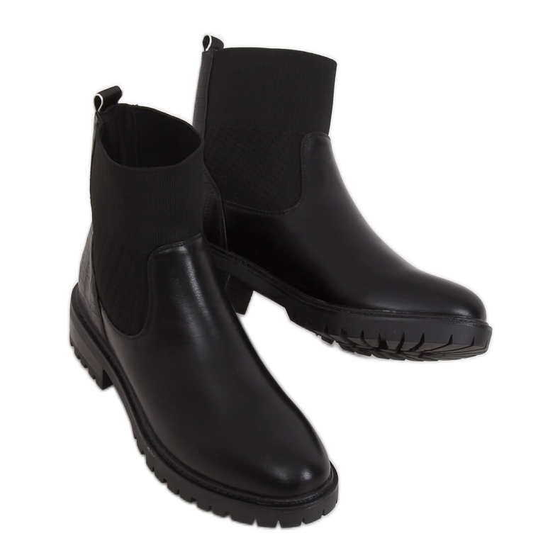Botas pretas Chelsea, pretas 1216-PA pretas preto