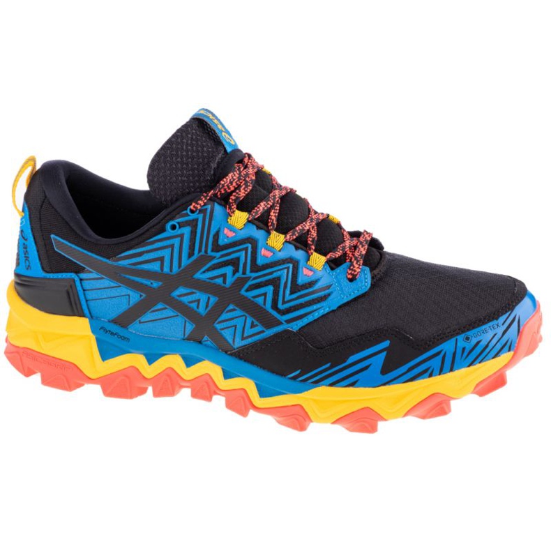 Asics Gel-FujiTrabuco 8 G-TX M 1011A670-402 preto azul multicolorido Asics Gel-FujiTrabuco 8 G-TX M 1011A670-402 preto azul multicolorido
