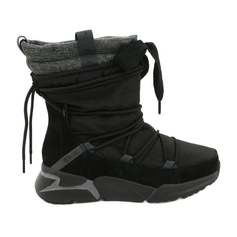 Botas de neve esportivas Big Star em pele GG274628 preto cinza
