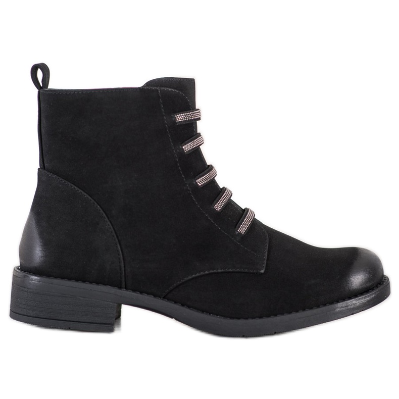 SHELOVET Botas femininas confortáveis preto