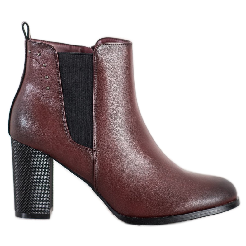 SHELOVET Botas Com Salto Decorativo castanho