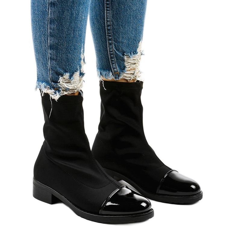 NC780 botas pretas sem salto preto NC780 botas pretas sem salto preto