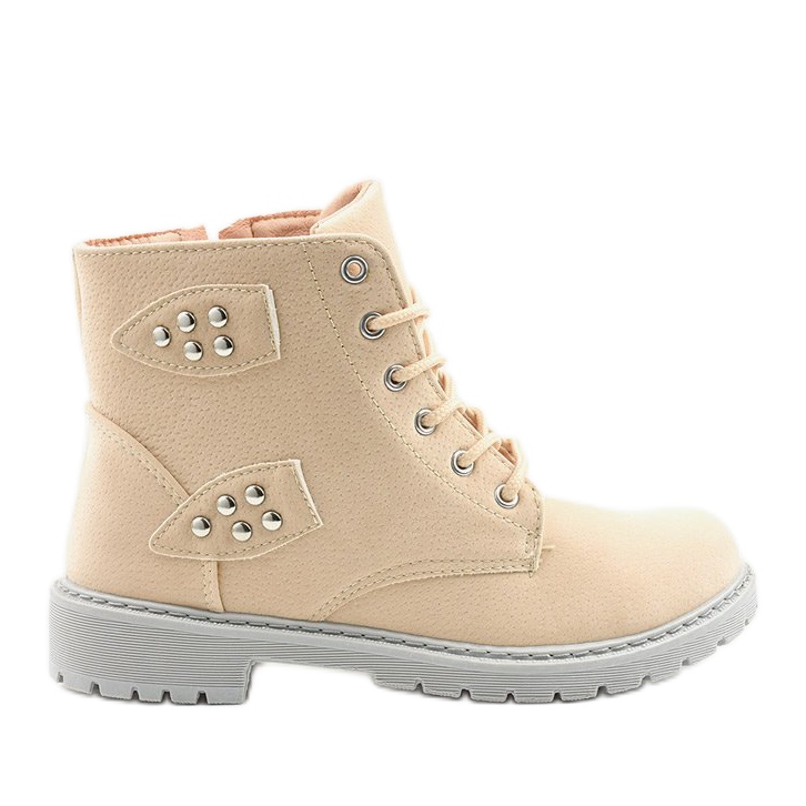 Botas bege com zíper Delothia