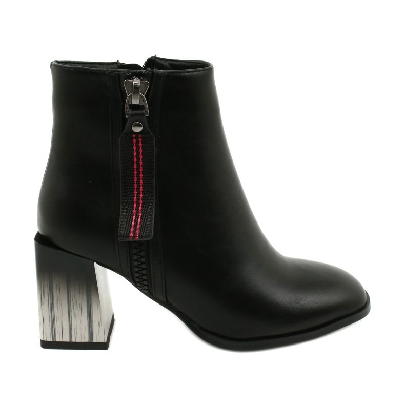 Botins femininos elegantes de salto preto Filippo DBT1548/20 BK