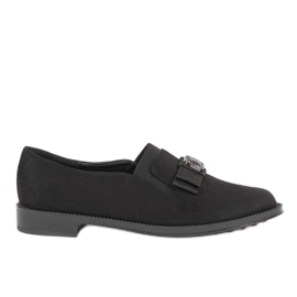 Sapatos deslizantes pretos com uma fita 236-1