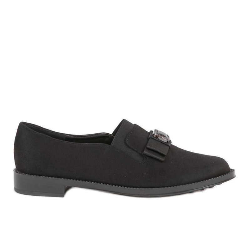 Sapatos deslizantes pretos com uma fita 236-1