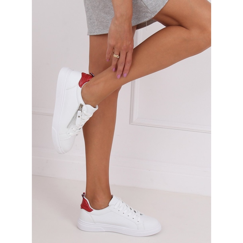 Tênis feminino branco KK-206 WHITE / RED Ii Genre