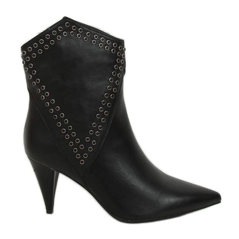 Botas pretas RB78P pretas de salto alto preto