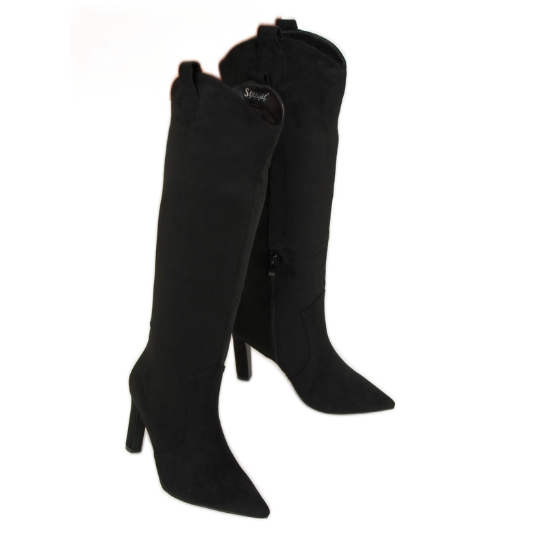 Botas pretas de salto alto RB72P pretas preto