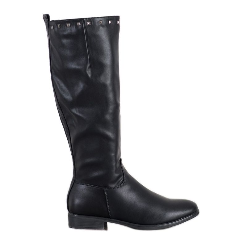 Goodin Botas de salto plano preto