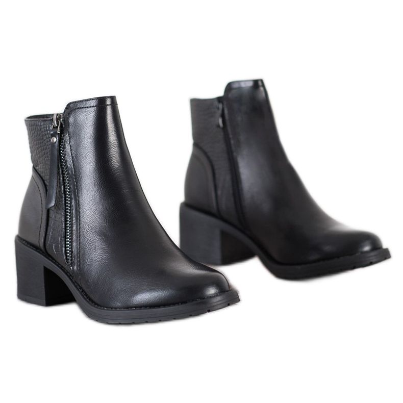 Small Swan Botas clássicas com zíper preto