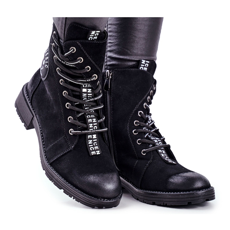 Vinceza Botas pretas quentes femininas Aspen preto