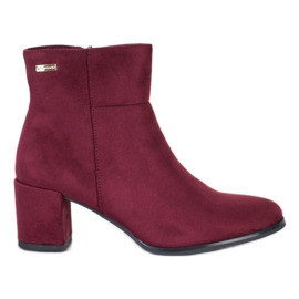 Sergio Leone Botas cor de vinho vermelho