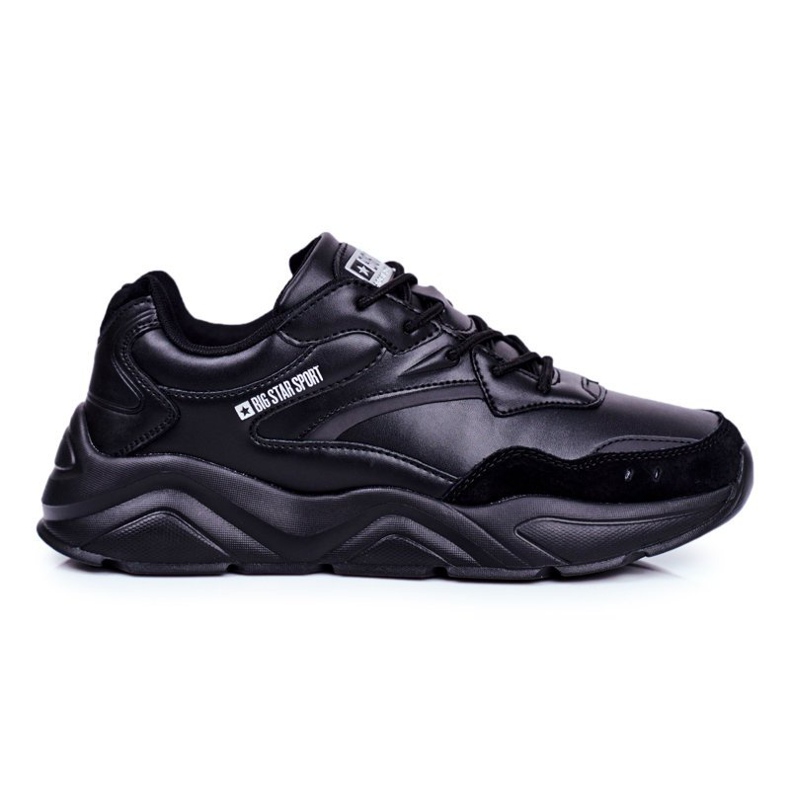 Sapatas esportivas masculinas Big Star pretas GG174574 preto