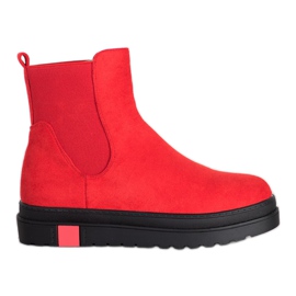 Seastar Botas na plataforma vermelho