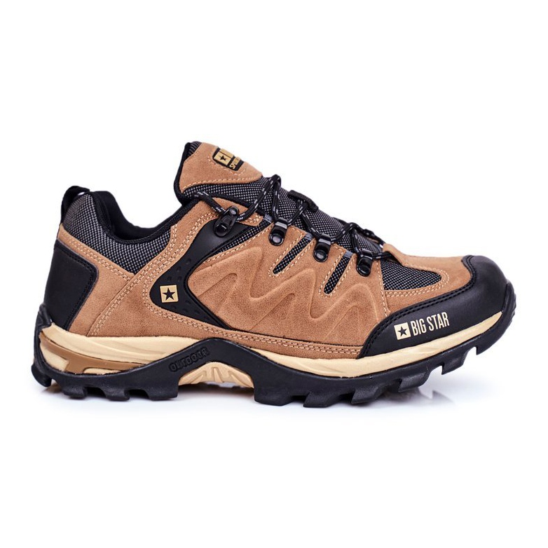 Sapatos de trekking masculino Big Star Outdoor Camel GG174280 castanho preto