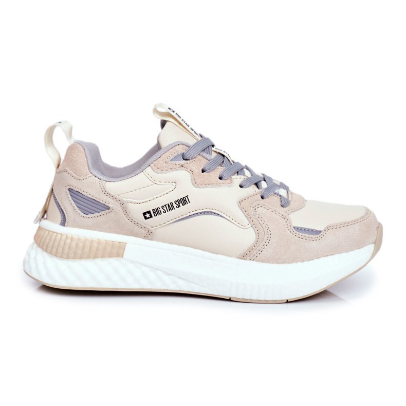 Sapatas esportivas masculinas Big Star Beige GG174465 bege cinza