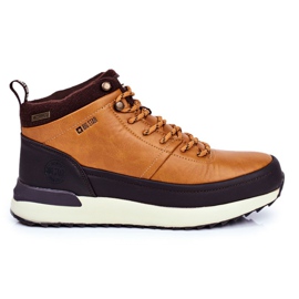 Sapatos de trekking masculino Big Star Outdoor Camel GG174561 marrom amarelo