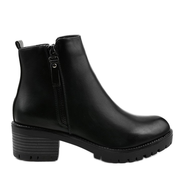 Botas Melba com isolamento achatado preto Botas Melba com isolamento achatado preto
