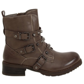 Botas militares bege escuro Z195 Khaki cáqui