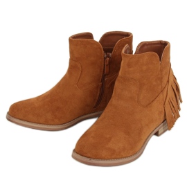 Botas no estilo boho camel 1515 Camel marrom