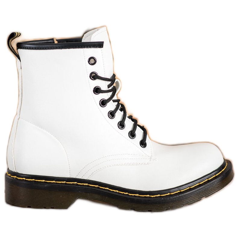 Seastar Botas brancas em um controle deslizante branco