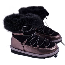 Botas de neve infantis Big Star pretas GG374083 preto
