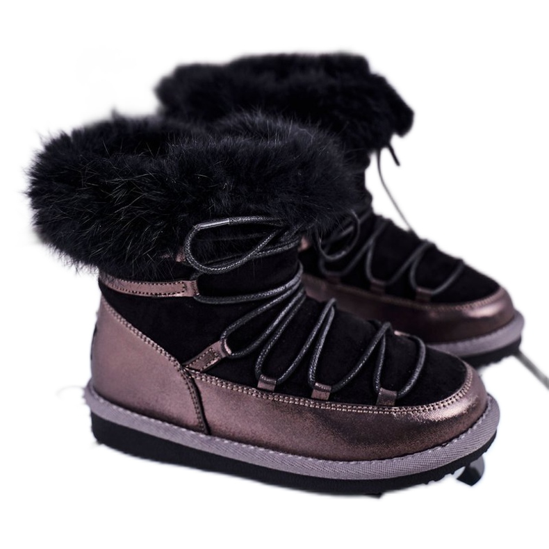 Botas de neve infantis Big Star pretas GG374083 preto