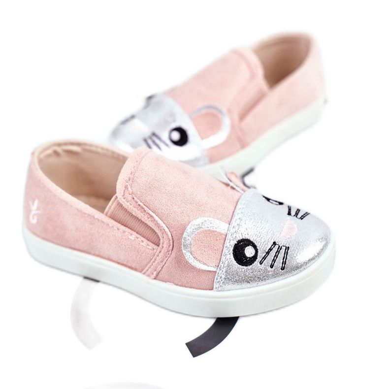 PH1 Tênis infantil rosa Candys Slip-On