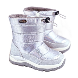 WEESTEP Botas de neve infantis aquecidas com lã prata Felini