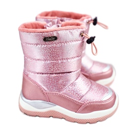 WEESTEP Botas de neve infantis aquecidas com lã rosa felini