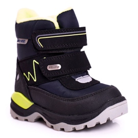 WEESTEP Botas de neve infantis aquecidas com lã azul marinho