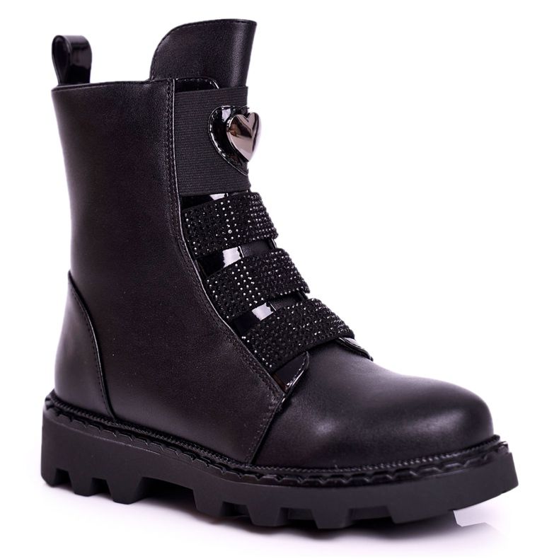 Apawwa Botas Quentes Balão Preto Infantil