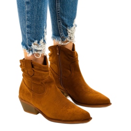 Botas altas de cowboy de camurça marrom Euphelea castanho