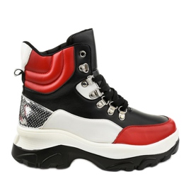 Tênis colorido Red Neamelira preto vermelho