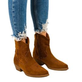 Botas altas de cowboy de camurça marrom Kainella