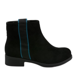 Botas pretas rasas Botas isoladas Thelsys preto azul