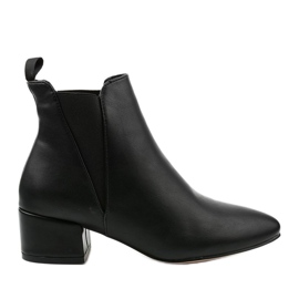 Botins pretos com elástico Lucency
